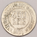 Numismática, Brasil. Moeda de 400 réis.  República. Ano 1931. 30mm. V.119. Oportunidade.