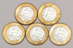 Numismática, Brasil. Lote com 5 moedas de 1 Real das Olimpíadas 2016. Sem repetição.