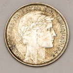 Numismática, Uruguai. Moeda de 20 Centésimos, 1942. Prata. Original. KM#29