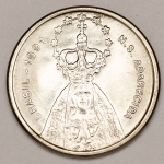 Numismática, Brasil. Moeda comemorativa da visita do Papa João Paulo II ao Brasil em 1991. 27mm.