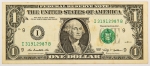 Numismática, EUA. Cédula de 1 Dólar Americano. 2009. Minneapolis, Minnesota.