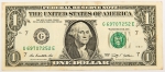 Numismática, EUA. Cédula de 1 Dólar Americano. 2009. Chicago, Illinois.