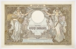 Numismática, Yugoslavia. Cédula de 1000 Dinaras 1931 P-29a SOB/FE