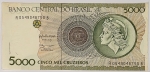 Numismática, Brasil. Cédula de 5000 Cruzeiros FE 
