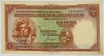 Numismática, Uruguay. Cédula 1 Peso MBC+