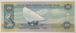 Numismática, UAE Dubai. Cédula de 20 Dirhams FE