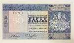 Numismática, Hong Kong. Cédula de 50 Dollars 1982 