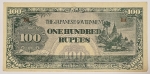 Numismática, Burma. Cédula de 100 Rupees FE