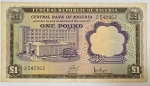 Numismática, Nigeria. Cédula de 1 Pound 
