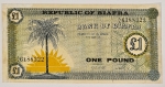 Numismática, Biafra. Cédula de 1 Pound 