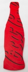 Colecionismo - Convite em forma da garrafa Contour da Coca Cola - Para Inauguração da Exposição Arte em Campo - no Centro Cultural Justiça Federal em 09/04/2002