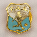 Colecionismo - FUTEBOL - Raro Botão de Lapela - F.A.A. - Futebolistas Argentinos Agremiados - Origem Argentina - aprox 1 cm - Anos 60