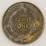 Colecionismo - Ficha - EUA - Admit One - Child Pensioner Turnstile Token - Rugby League Football Club Balmain District  - d= 25 mm