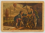 Colecionismo - Antigo cartão comemorativo aos irmãos MONTGOLFIERES - Inventores dos  balões  Aerostáticos - Origem provável França - Possui pequeno furo de traça na moldura branca do lado esquerdo - Nada que comprometa a integridade da peça - 12 x 8 cm
