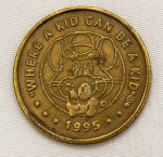 Colecionismo - Ficha - 2009 CHUCK E. CHEESE Token, `WHERE A KID CAN BE A KID.`, VIDEO ARCADE TOKEN - d= 29 mm