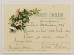 Colecionismo - Antigo convite - Para `Congresso Brazileiro` - Sárao Concerto - 22 setembro de 1888 (Brasil Império) - Convidam casal e família - Assinam presidente e secretário - Verso com número do convite a mão - possui pequenos furos de traça - nada que prejudique a integridade e originalidade da peça