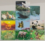 Cartões Japoneses. 10 peças. Animais.