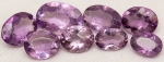 Ametistas. 8 peças. 14,2 ct no total. Lapidação oval.