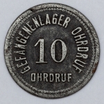 Numismática. Magnífica peça. Proveniente de importante coleção adquirida na Alemanha. Notgeld. 10 Pfennig para Campo de Prisioneiros de Guerra de Ohrdruf na Turíngia. Raríssima.