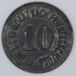 Numismática. Magnífica peça. Proveniente de importante coleção adquirida na Alemanha. Notgeld. 10 Pfennig 1917. Partenkirchen. Baviera. Magnífico estado.