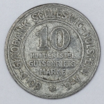 Numismática. Magnífica peça. Proveniente de importante coleção adquirida na Alemanha. Notgeld. 1923. Bahcaria. Holstein.