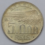 Numismática, Brasil. 5000 Réis 1936. Prata. Perfeita.