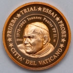 Numismática, Vaticano. 2003. Specimen 5. 30 mm. Encapsulada. Curiosidade Numismática. João Paulo II.