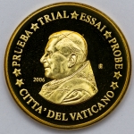 Numismática, Vaticano. 2006. Curiosidade. Prueba - Trial - Essai - Proba - 50. 33 mm.