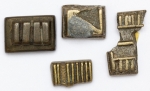 Numismática. Pesos para Ouro. Origem África. 4 peças. Século XIX. Raríssimos - Tribo Ashanti. Gana. Proveniente de coleção Alemã. Maior comprimento 20 mm. Maior peso 7,29 g.