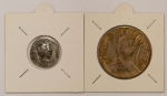 Numismática. 2 peças. Curiosidades.