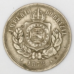 Numismática, Brasil. 200 Réis 1878.