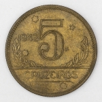 Numismática, Brasil. 5 Cruzeiros 1942. Linda.