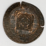 Numismática, Brasil. Cobre. Curioso carimbo.