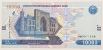 Numismática, Uzbequistão. 10.000 Sum. 2021.