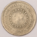 Numismática, Brasil. 100 Réis 1895.