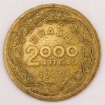 Numismática, Brasil. 2000 Réis 1939. Bonita.