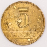Numismática, Brasil. 5 Cruzeiros 1943. Bonita.
