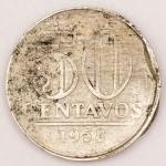 Numismática, Brasil. 50 Centavos 1958. Disco Grosso.