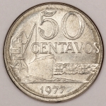 Numismática, Brasil. 50 Centavos 1977. F.C.