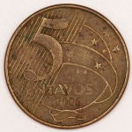Numismática, Brasil. 5 Centavos 2006.
