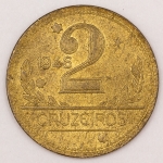 Numismática, Brasil. 2 Cruzeiros 1946. F.C.