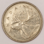 Numismática, Canadá. 25 Cents 1969. Sob.