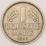 Numismática, Alemanha. 1 Marco 1950.