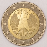 Numismática, Alemanha. 2 Euros 2002.