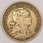 Numismática, Portugal. 50 Centavos 1944.