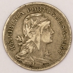 Numismática, Portugal. 50 Centavos 1947.