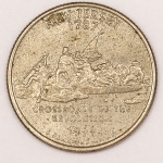 Numismática, New Jersey. Quarter Dollar 1999.