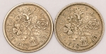 Numismática, Reino Unido. 6 Pences 1958-1963.