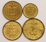 Numismática. Lote com 1, 5 e 10 Escudos. F.C.