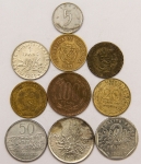 Numismática Internacional. Lote com 10 Moedas.